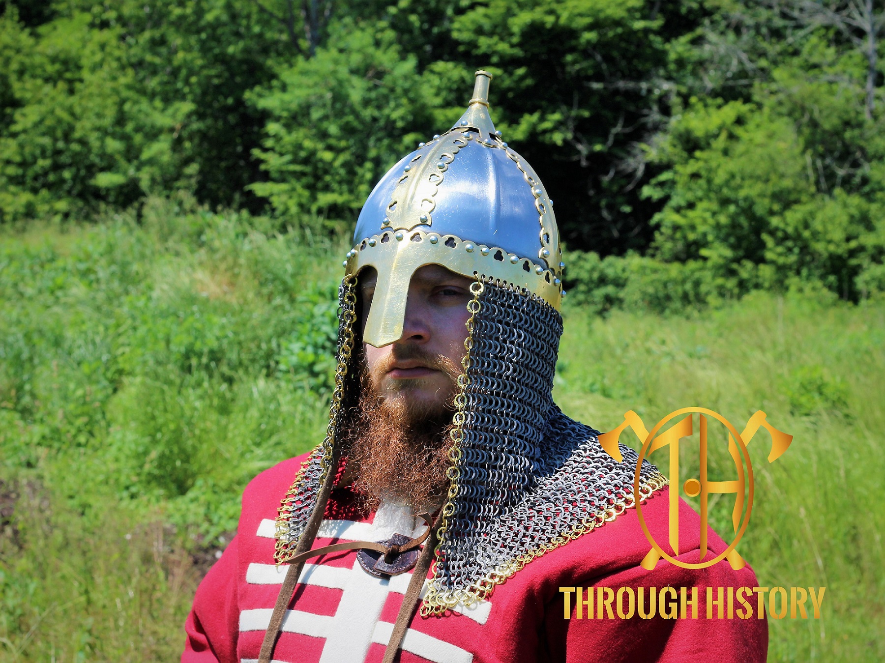 Casque de Gnezdovo T2, reproduction historique en acier (Rus) — reconstitution viking | Through History