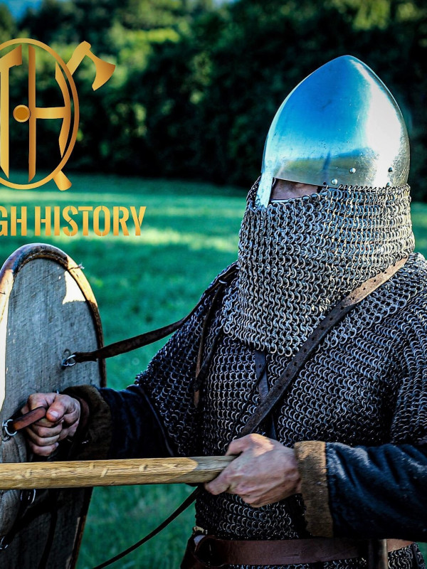 Casque nasal monobloc, reproduction historique en acier — reconstitution viking et médiévale | Through History